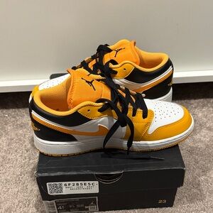 Nike Air Jordan Low - White, Black, and Yellow